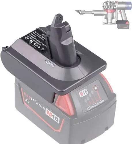 Dyson V6 Vacuum ADAPTER for Milwaukee M18 18V Battery | Battery Converter (Adapter Only) - Home & Garden