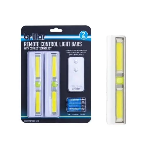 2 Pcs 200 Lumens Remote Controlled Cabinet Light Bars - Home & Garden