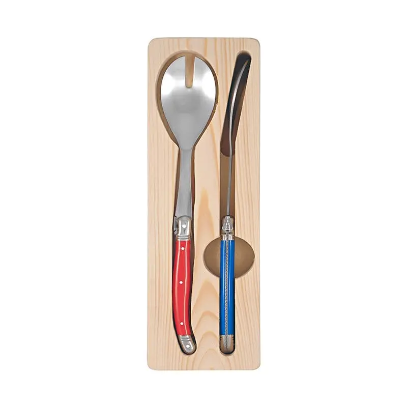 2pc Laguiole Silhouette Stainless Steel 28.5cm Salad Server Utensils Multicolour - Home & Garden