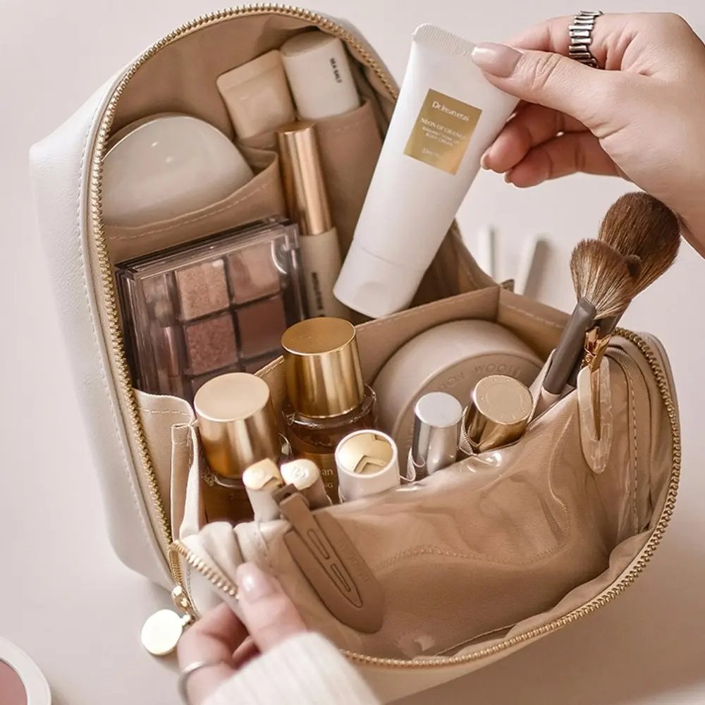 Portable Large Capacity Travel Cosmetic Bag Waterproof Makeup Bag for Women - Home & Garden