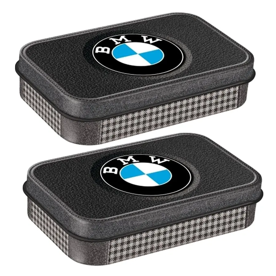2x Nostalgic Art 10cm Mint Tin Box XL BMW Classic Pepita Fresh Breath Hard Candy - Groceries