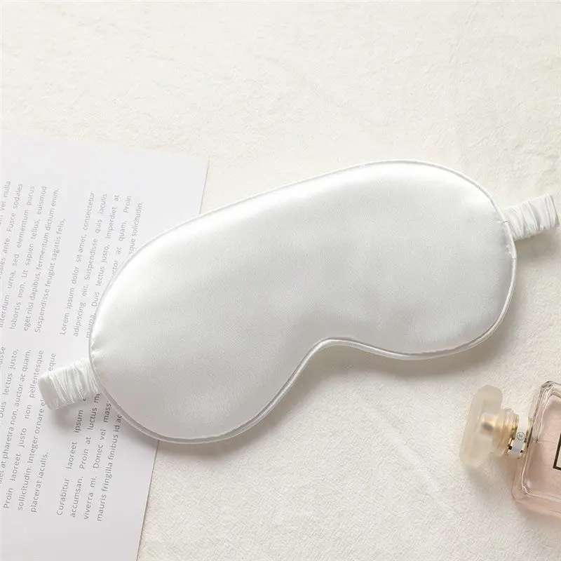 6A Grade Pure Mulberry Silk Eye Mask White - Home & Garden