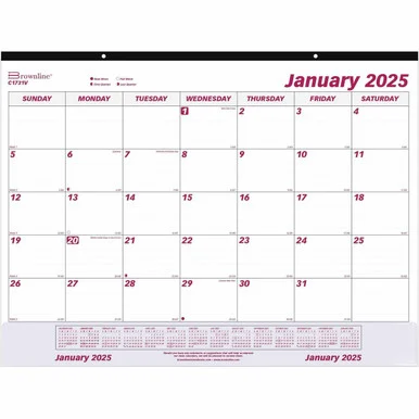 Brownline Vinyl Strip Monthly Desk Pad (c1731v) C1731V_35_4 - Rediform