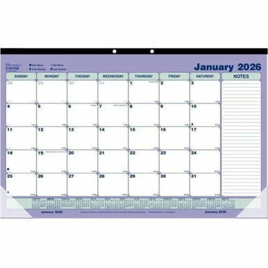 Brownline Monthly Desk/Wall Calendar 17-3/4" x 10-7/8" English (c181700) C181700_35_4