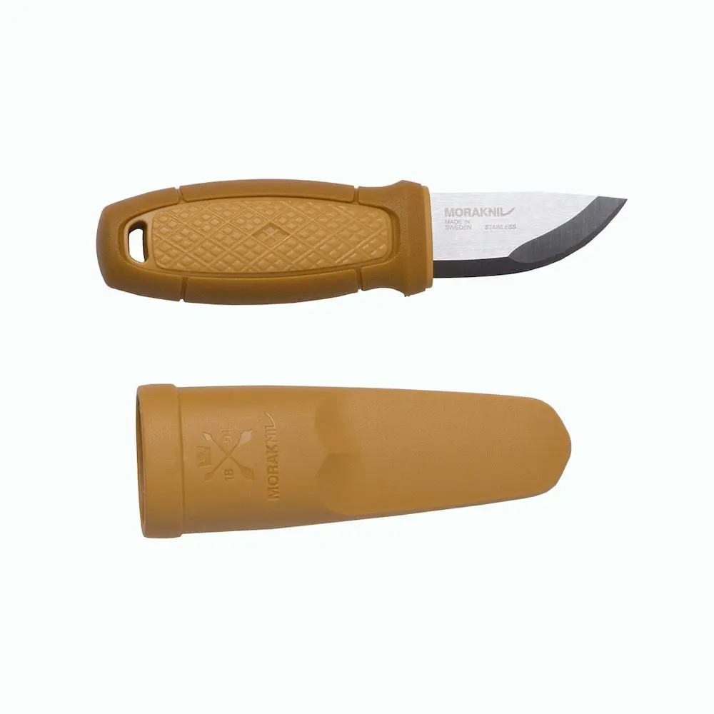 Morakniv Eldris Stainless Steel Outdoor Knife + Sheath | Yellow YKM12650 - Sports & Outdoor