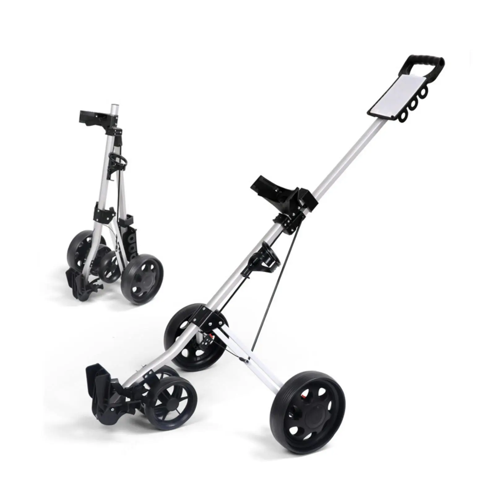 4 Wheels Golf Trolley Buggy Foldable Bag Push Golf Accessories Cart - Automotive