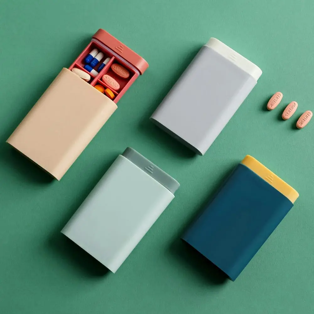 4pcs Portable medicine sealed box mini portable storage pill box - Home & Garden