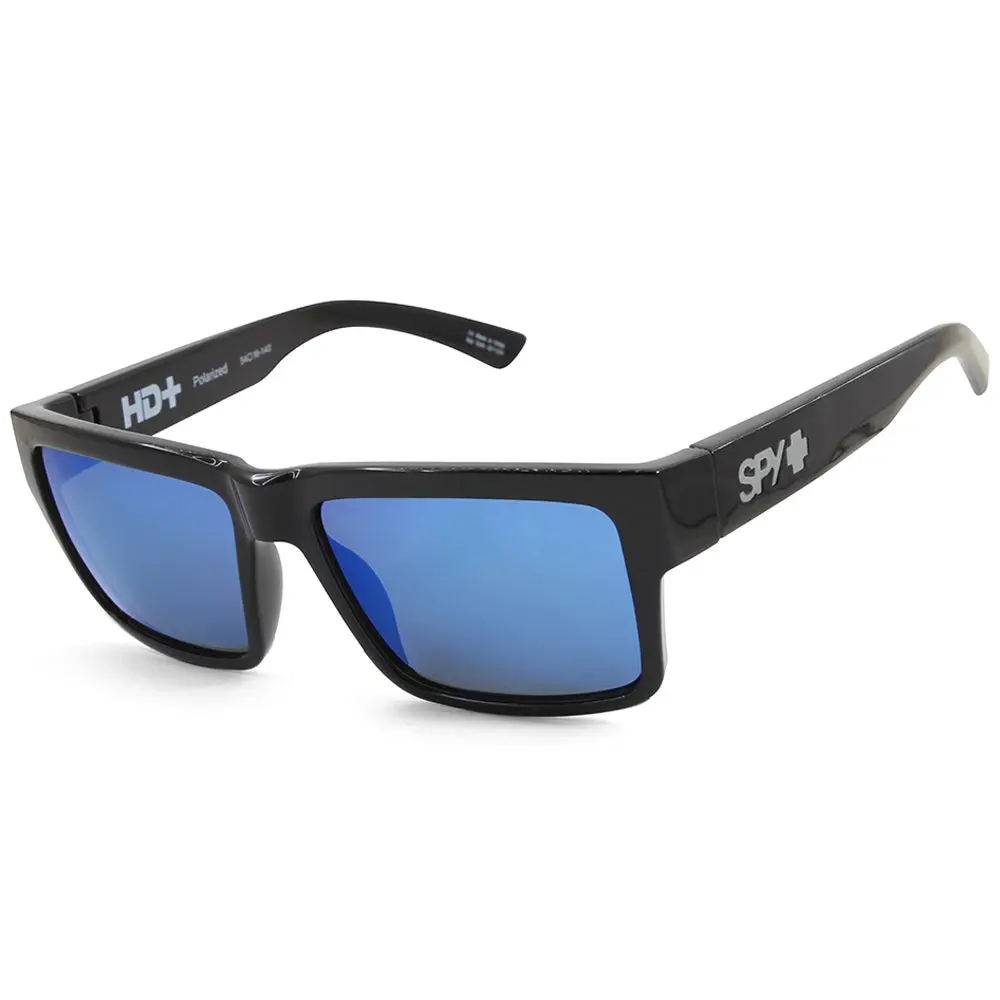 Spy Montana Shiny Black/Blue Spectra Mirror Polarised Unisex Sunglasses - Fashion