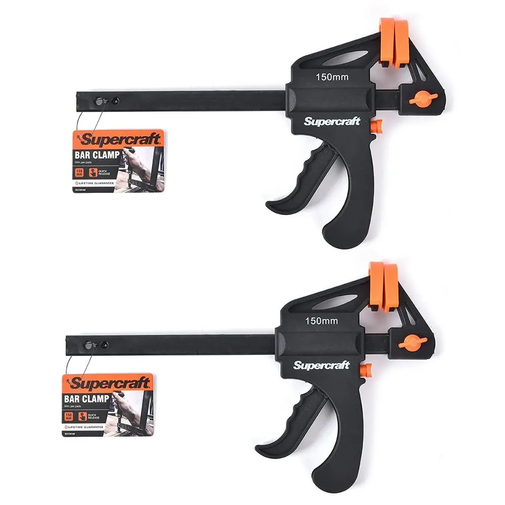 2x Supercraft Bar Clamp Wood/Metalwork Workshop Home Improvement DIY Tool 150mm - Hardware