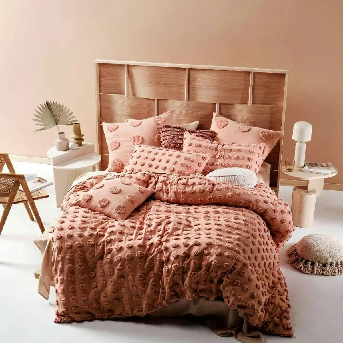 Linen House Haze Rosette Double Bed Quit Cover Set - Home & Garden