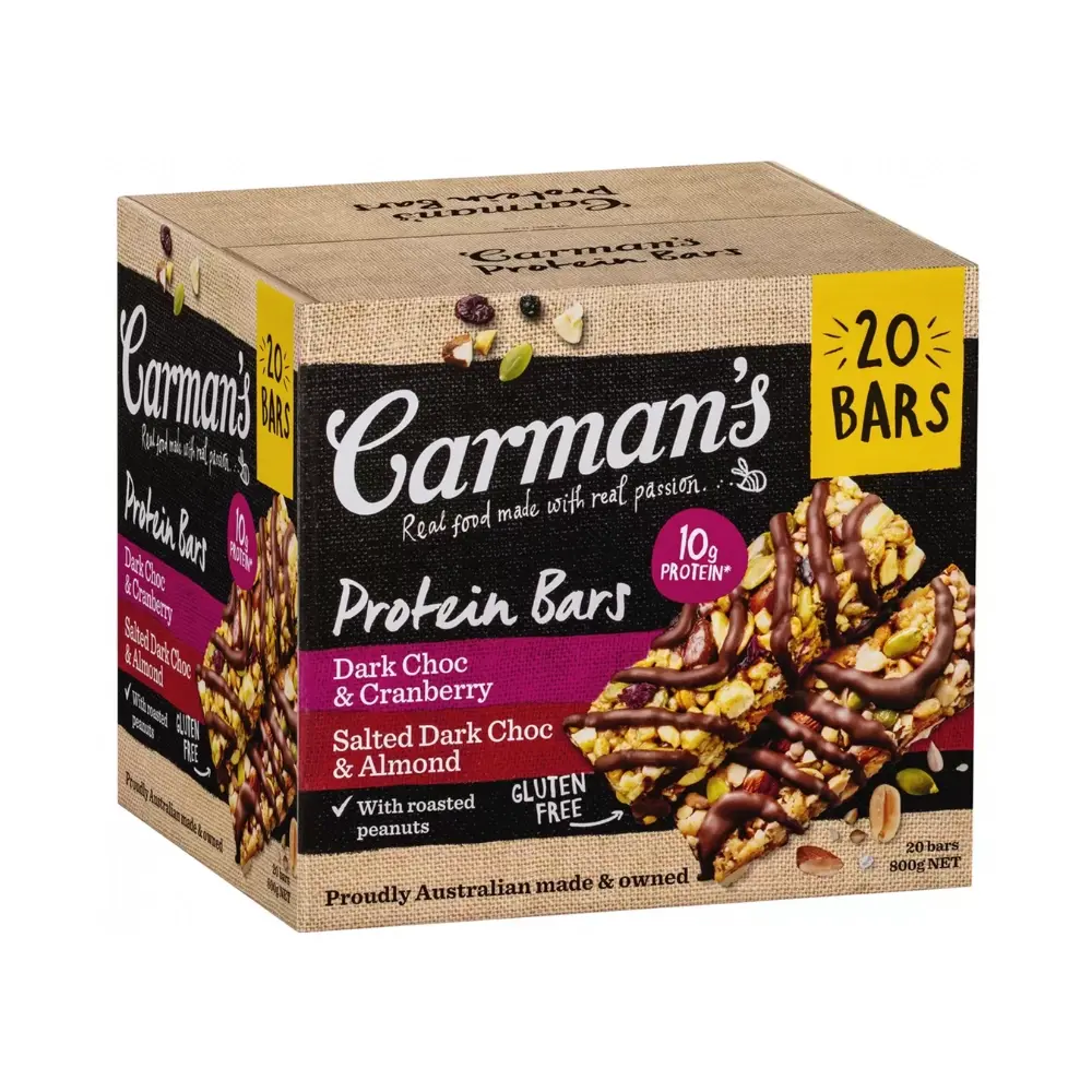 Carman's Protein Bars Variety 20 x 40g - Groceries