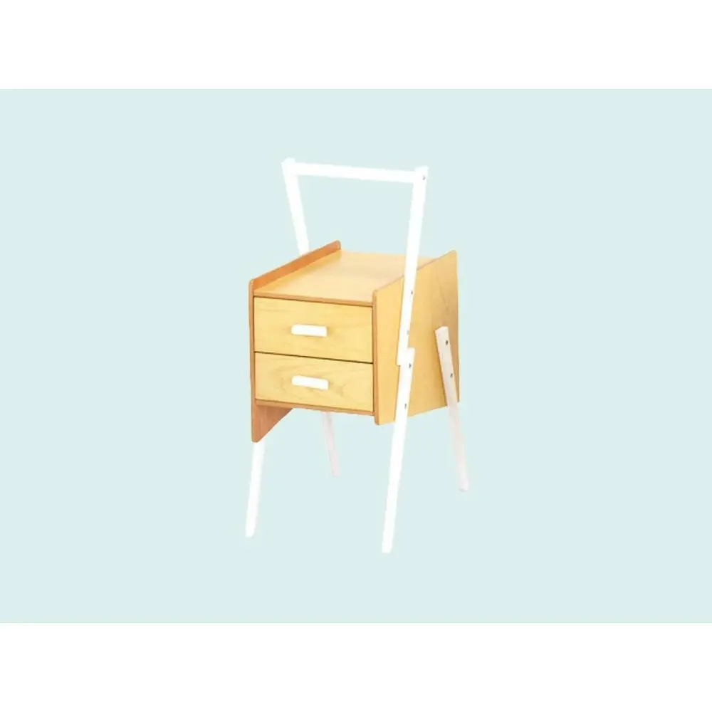 6IXTY Swing Scandinavian Bedside Nightstand Side End Lamp Table - White