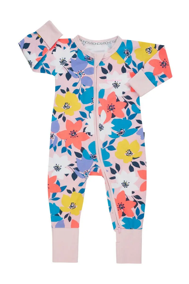 Bonds Baby Wondersuit Zippy Printed Floral Flora Baby Splice - Fashion