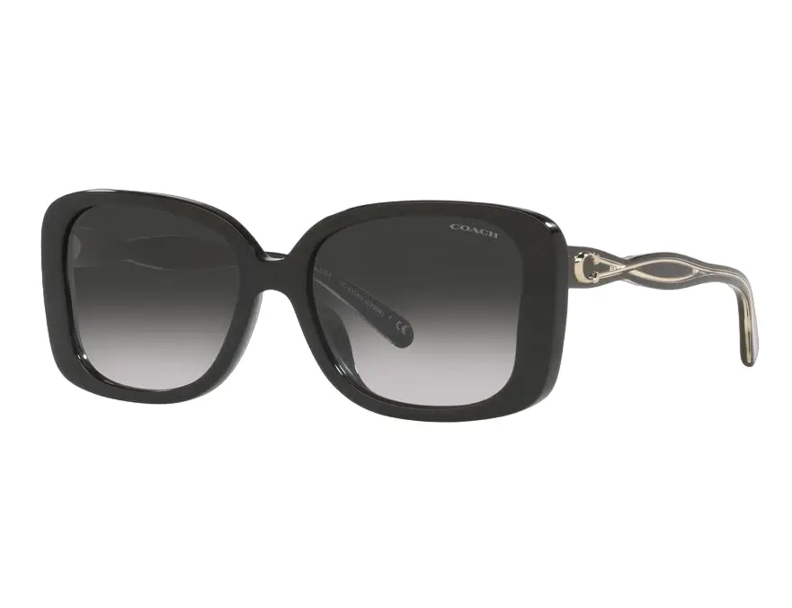 Womens Coach Sunglasses Ch8334u Black/ Grey Gradient Sunnies - Fashion
