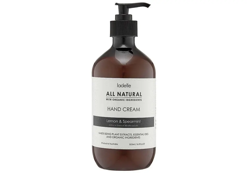 Ladelle All Natural Plant Based Lemon/Spearmint Scent Fragrance 500ml Hand Cream - Beauty
