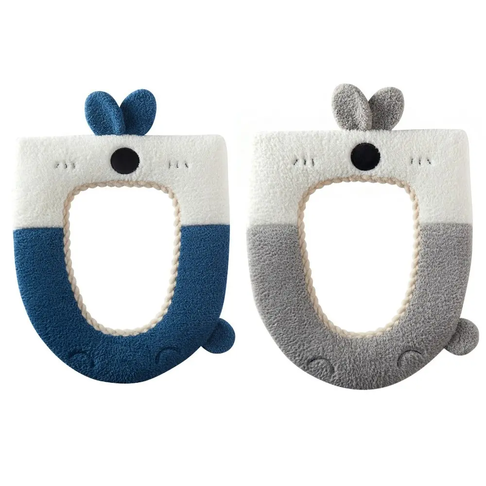 2Pcs Cartoon Toilet Seat Thickened Warm Toilet Seat Portable Toilet Washer - Home & Garden