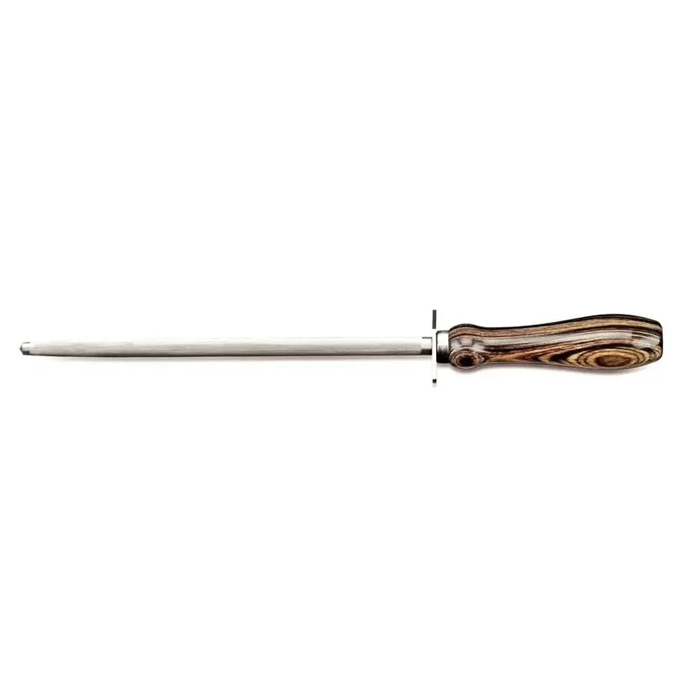 Tramontina 29cm Brown Polywood Steel Knife Sharpener Rod Stick Kitchen Tool - Home & Garden