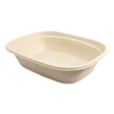World Centric CTSCU2LLF Laminated Fiber Containers, 30 Oz, 6.7 X 8.7 X 2.1, Natural, Sugarcane Fiber, 400/carton
