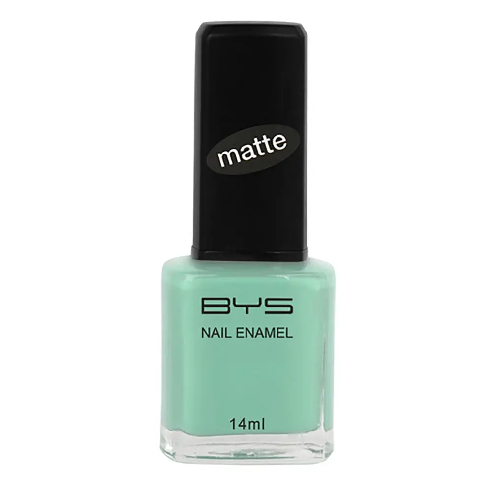 BYS Matte Pastel Mint Candy Nail Polish Enamel Lacquer Chip Resistant 14ml Cyan - Beauty