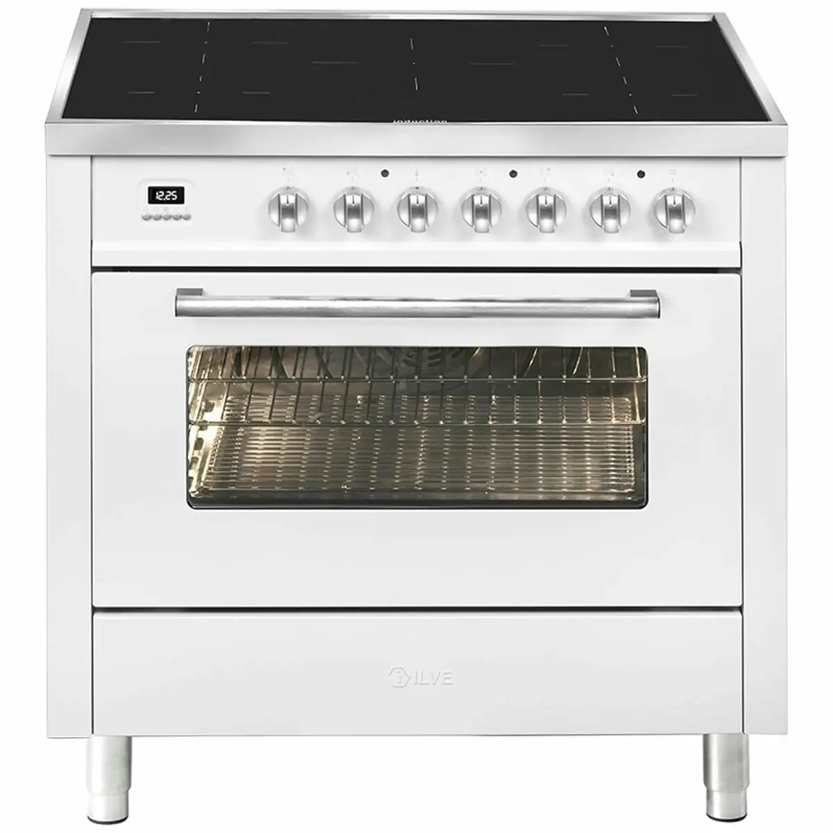 Ilve 90cm Pro-Line Single Electric Oven with Induction Cooktop White