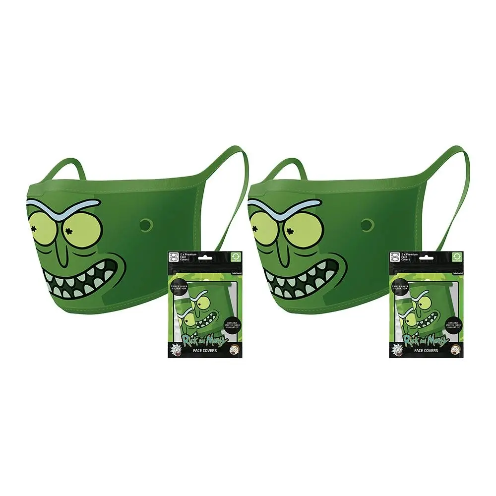 4pc Cartoon Network Rick and Morty Pickle Rick Reusable Mask/Face Covering - Fashion
