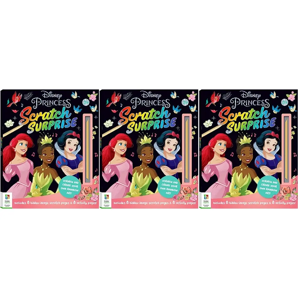 3x Kaleidoscope Scratch Surprise Disney Princess Activity Book Art/Craft 3y+ - Entertainment