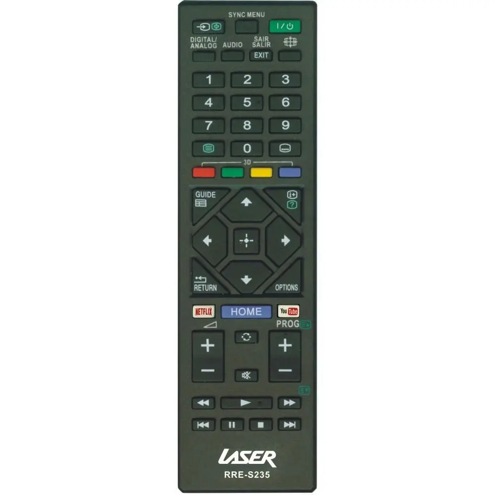 Laser Universal Remote Control Spare Replacement For Sony LED Plasma TV Black - Electronics