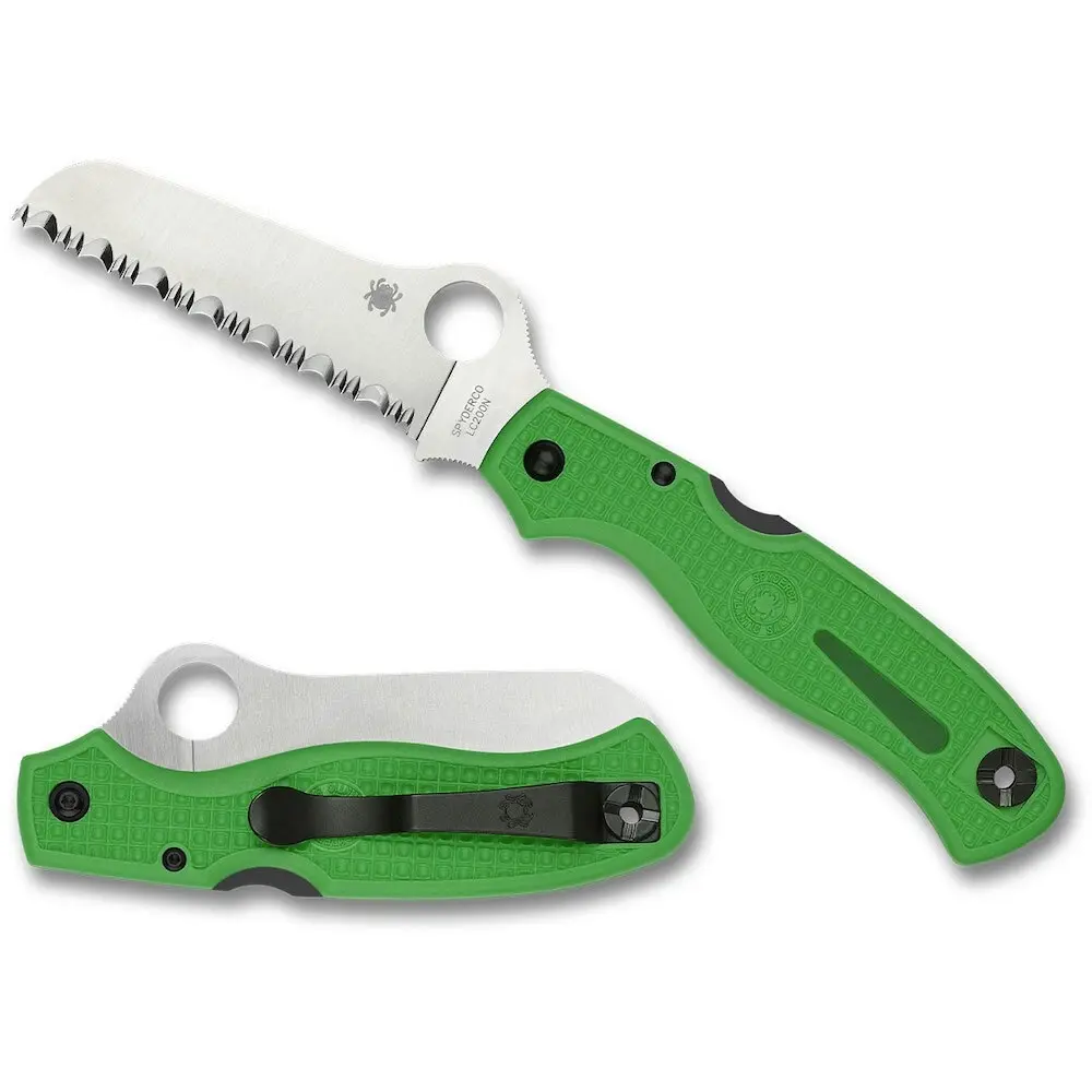 Spyderco Atlantic Salt Lightweight Serrated Blade | Green YSC89FSGR - Sports & Outdoor