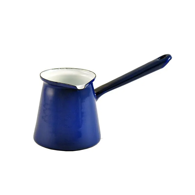 Urban Style 6cm Enamel 500ml Turkish Coffee Pot/Chai Latte Warmer w/ Handle Blue - Home & Garden