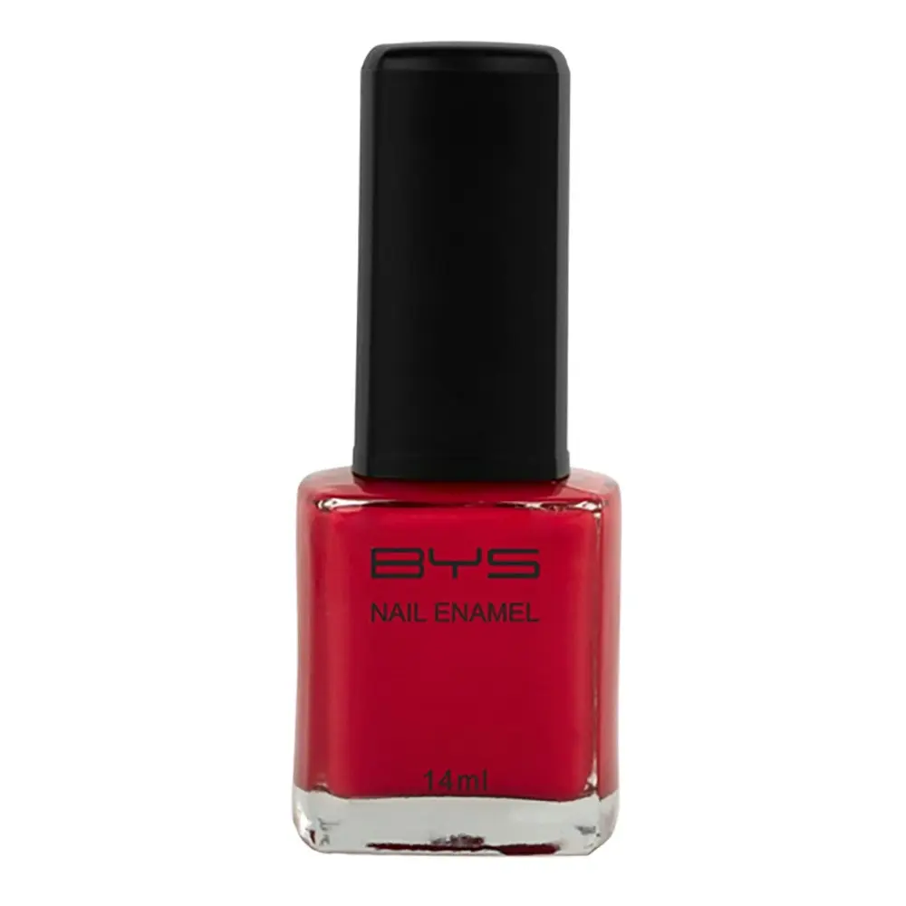 BYS Coral Sea Nail Polish Enamel Lacquer Gloss Chip Resistant Lasting 14ml Red - Beauty