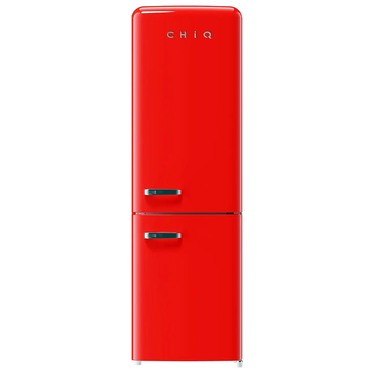 CHiQ 231L Retro Bottom Mount Fridge Red - Home & Garden