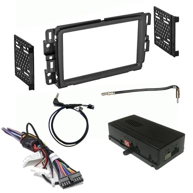 Crux Interfacing Solutions DKGM16 Crux Onstar Radio Replacement Interface W/ Swc Retention Video Switcher & D. Din Dash Kit - Select
