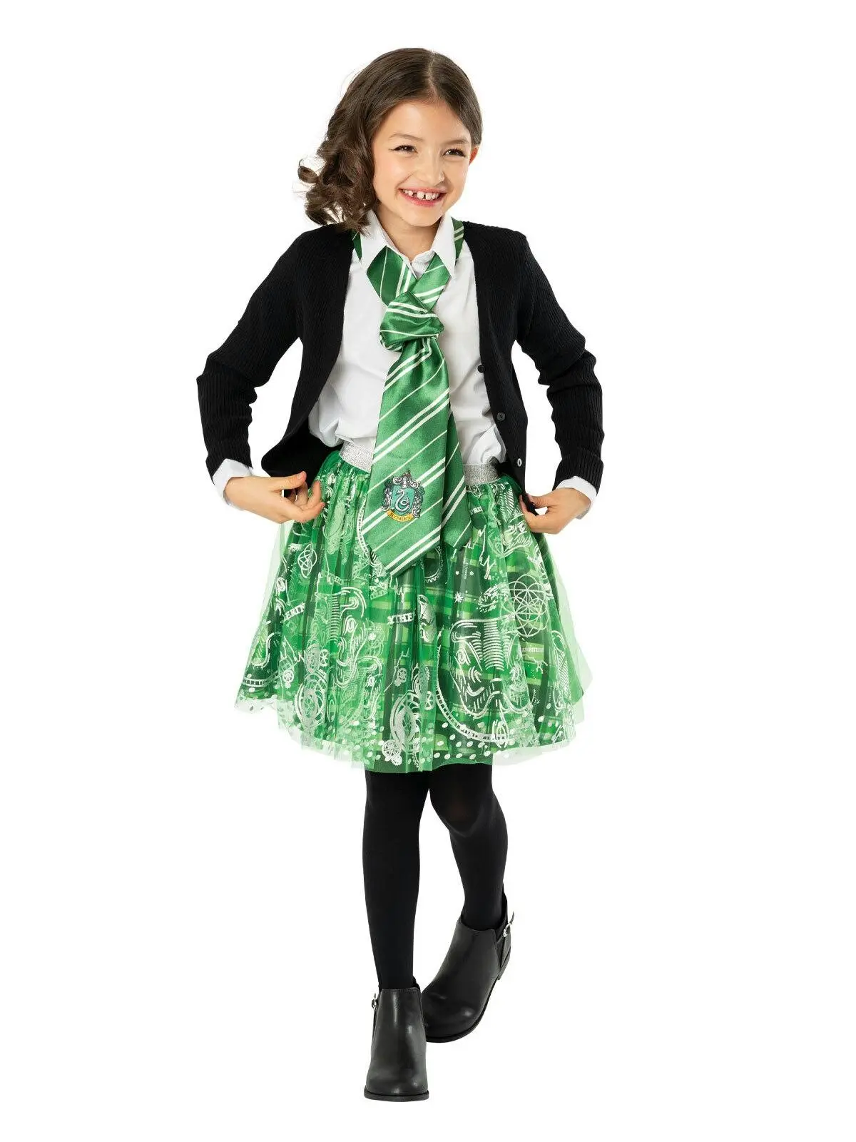Harry Potter Slytherin Tutu Skirt Kids/Child Dress Up Party Costume XL Green - Fashion