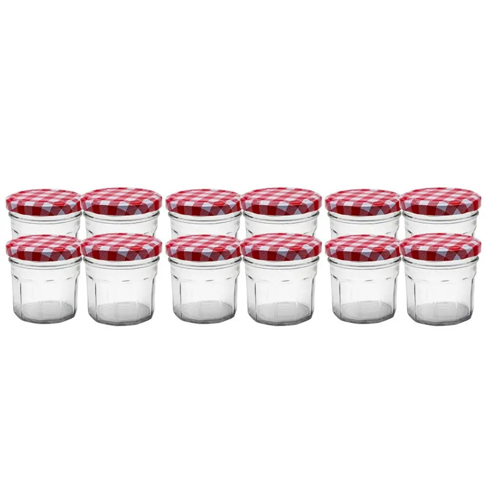 12PK Lemon & Lime 100ml/6.5cm Toscana Glass Conserve Jars w/ Airtight Lid Clear - Home & Garden