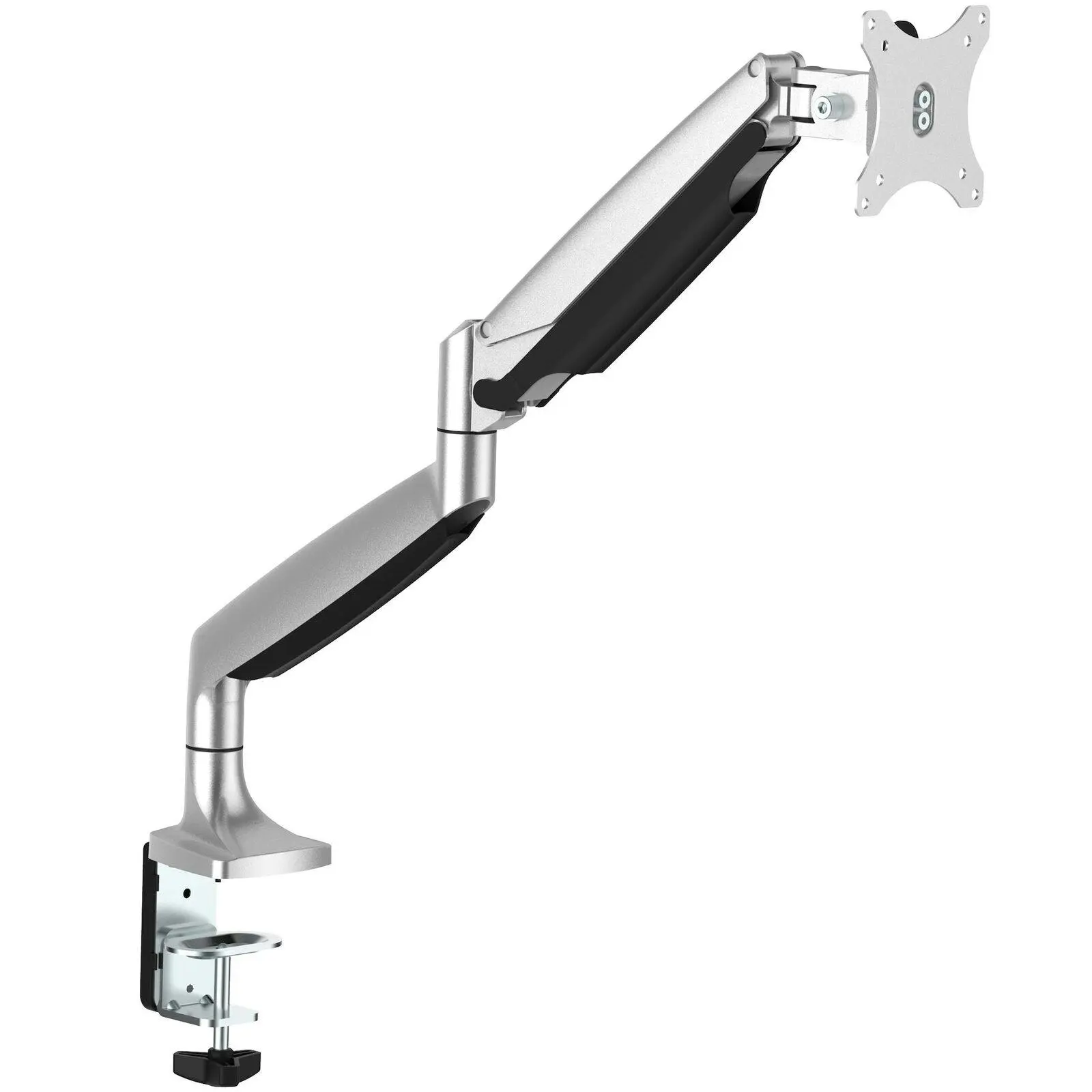 Star Tech Single Desk Mount Articulating Monitor Arm for 34in 9kg Display Silver - Electronics