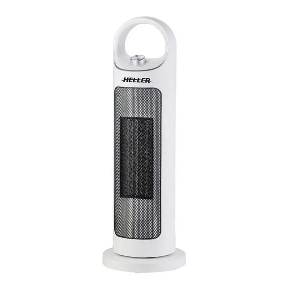 Heller 2000W Electric Ceramic Oscillating Mini Tower Heater Hot Fan w/Thermostat - Home & Garden