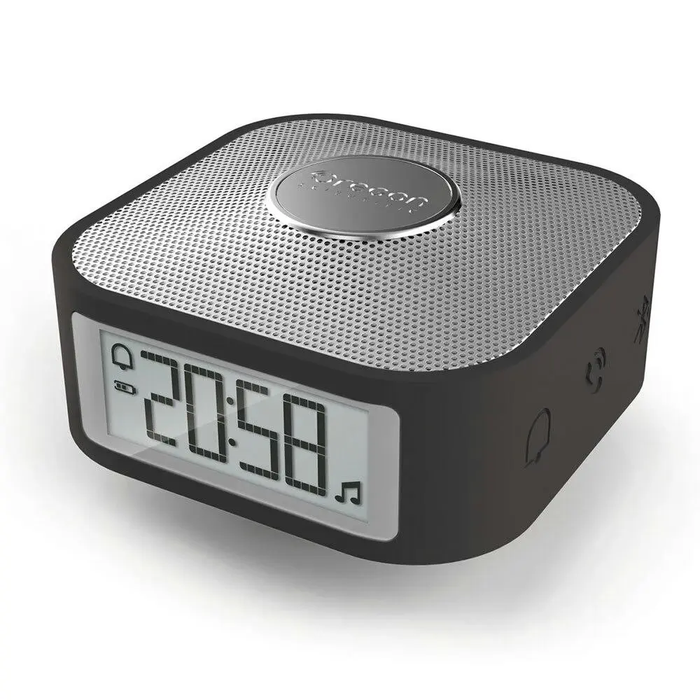 Oregon Scientific 8.5cm Smart Square Bluetooth Alarm/Speaker Clock w/Mic Black - Home & Garden