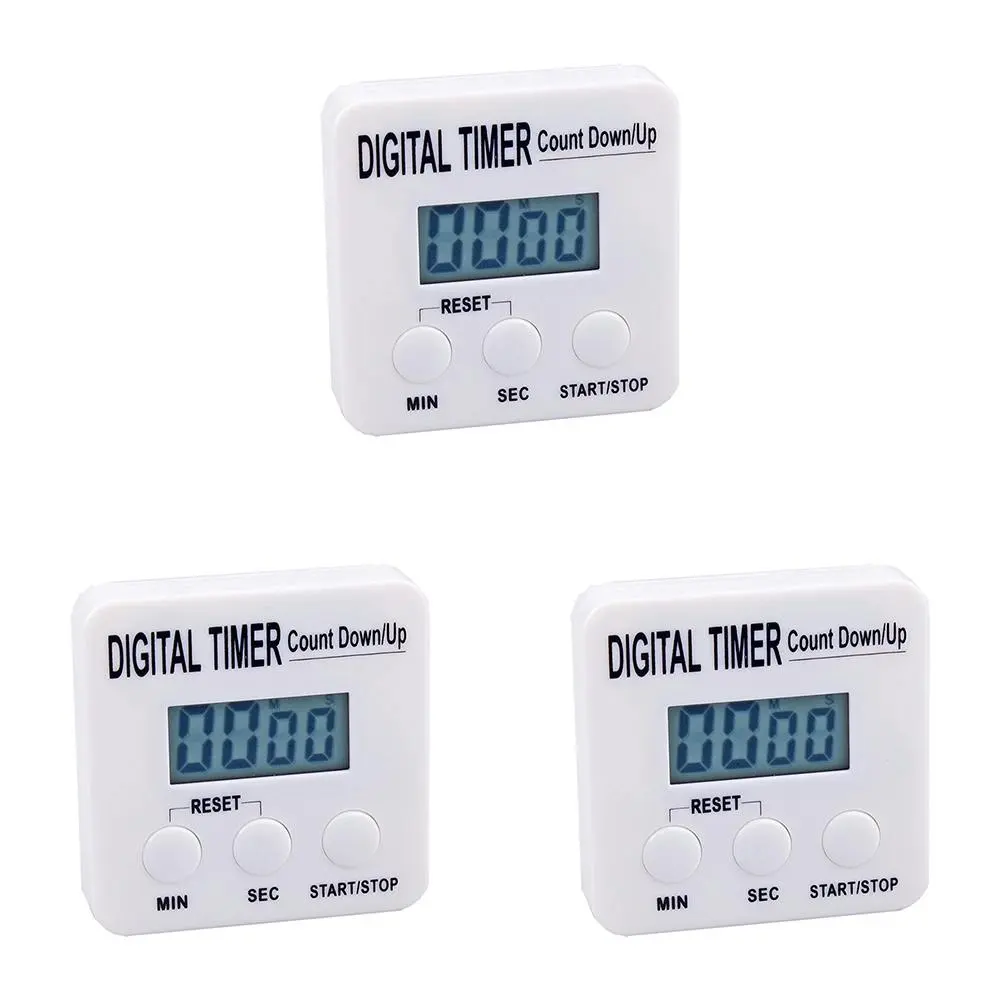 3x Appetito 100 Minutes Magnetic Digital Timer Home Kitchen Cooking Tool White - Home & Garden