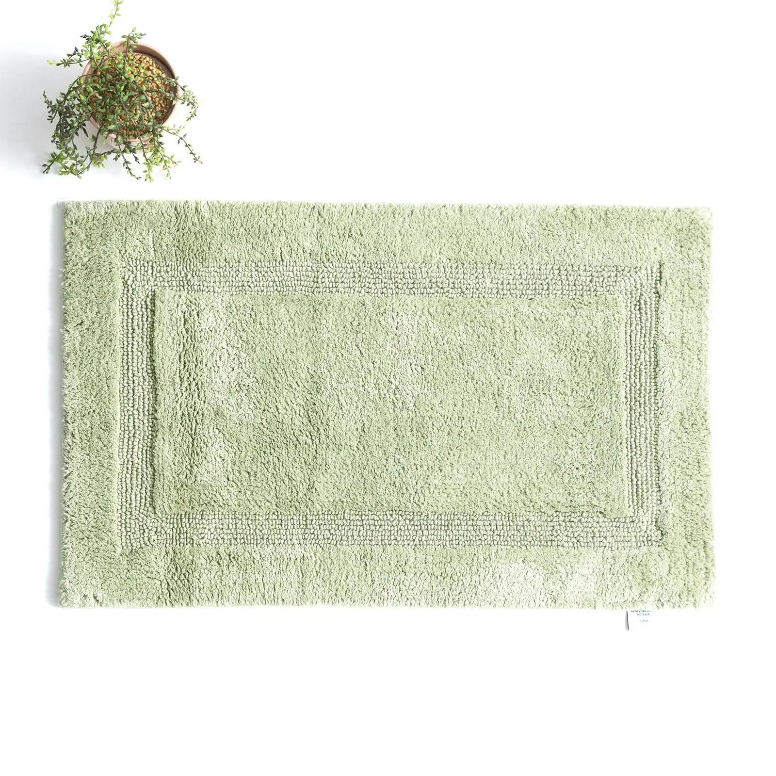 Renee Taylor Soho 80cm Cotton Bathroom/Toilet Floor Mat/Rug Reversible Khaki - Home & Garden