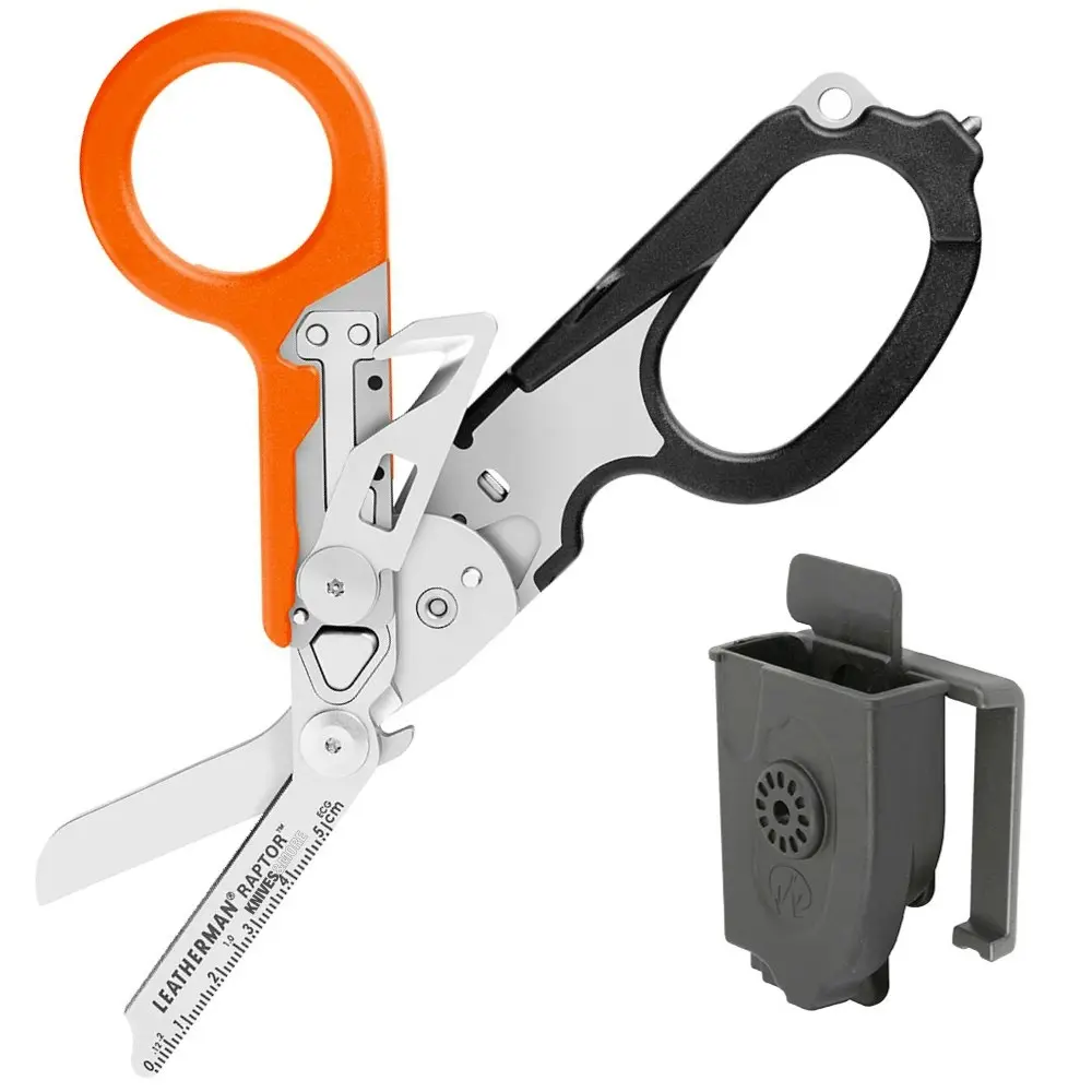 Leatherman Raptor Multi Tool Folding Shears & Holster Medical Emergency | Orange - Sports & Outdoor