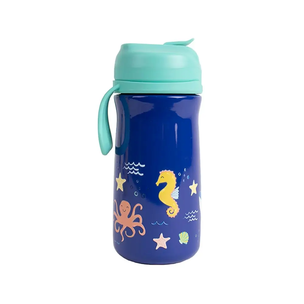 Ladelle 370ml Kids/Children Ocean Stainless Steel Double Wall Drink Water Bottle - Home & Garden