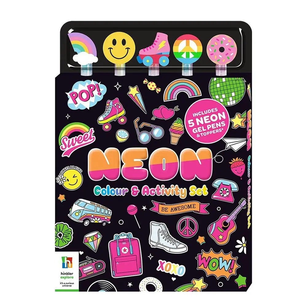 Kaleidoscope Neon Colour & Activity Set Kids Activity Book Childrens 3y+ - Entertainment