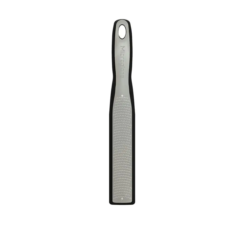 Microplane Elite Zester Stainless Steel Lemon/Lime Citrus Grater w/Catcher Black - Home & Garden