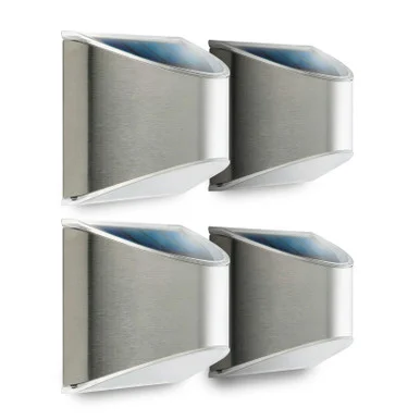 Home Zone Security ELJ9533V Stainless Steel Solar Lights - 4 Pack