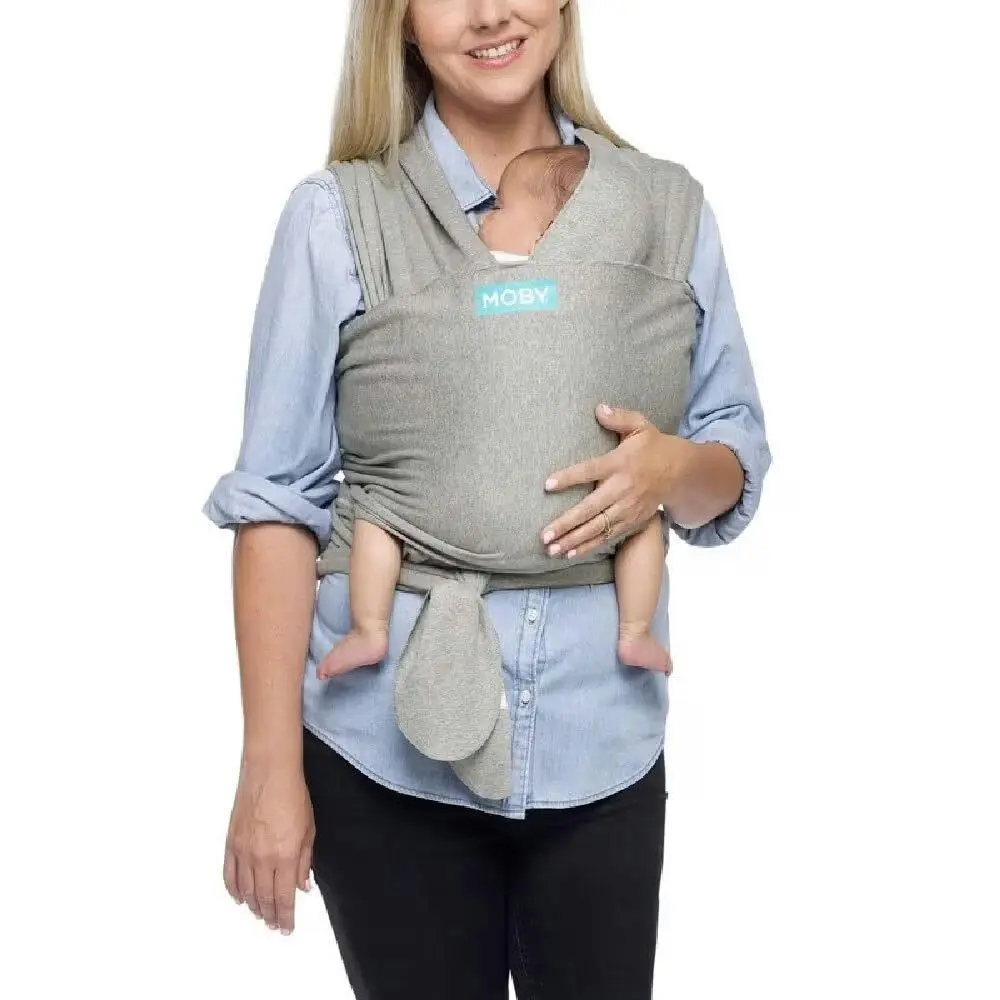 Moby Classic Wrap Baby/Newborn/Toddler Cotton Fabric Body Travel Carrier Grey