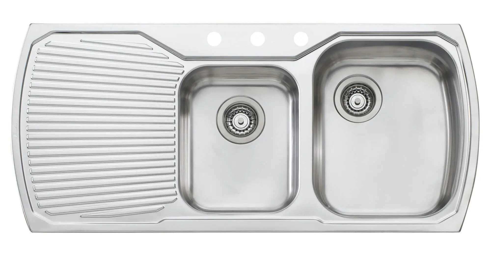 Oliveri Monet 1 & 3/4 Bowl Left Hand Drainer Sink - Hardware