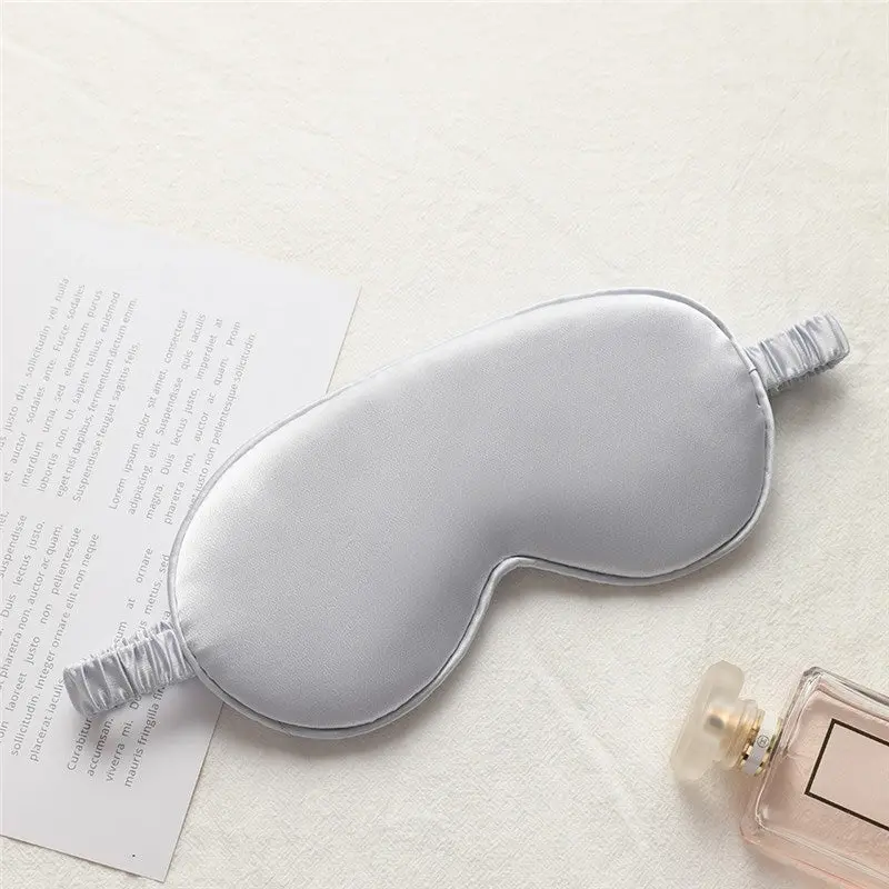 6A Grade Pure Mulberry Silk Eye Mask Grey - Home & Garden