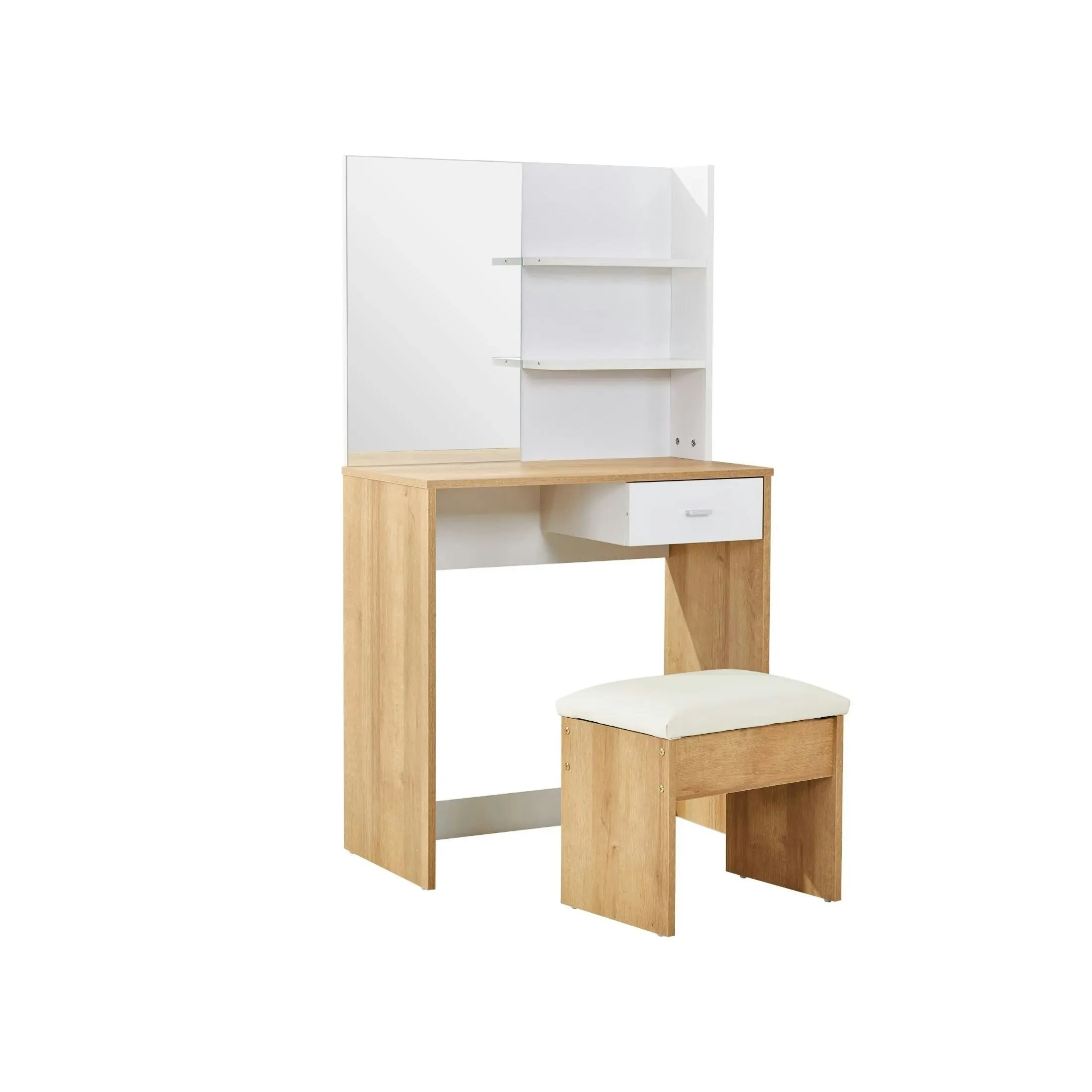 Glebe Mirroed Dresser with Stool - Furniture