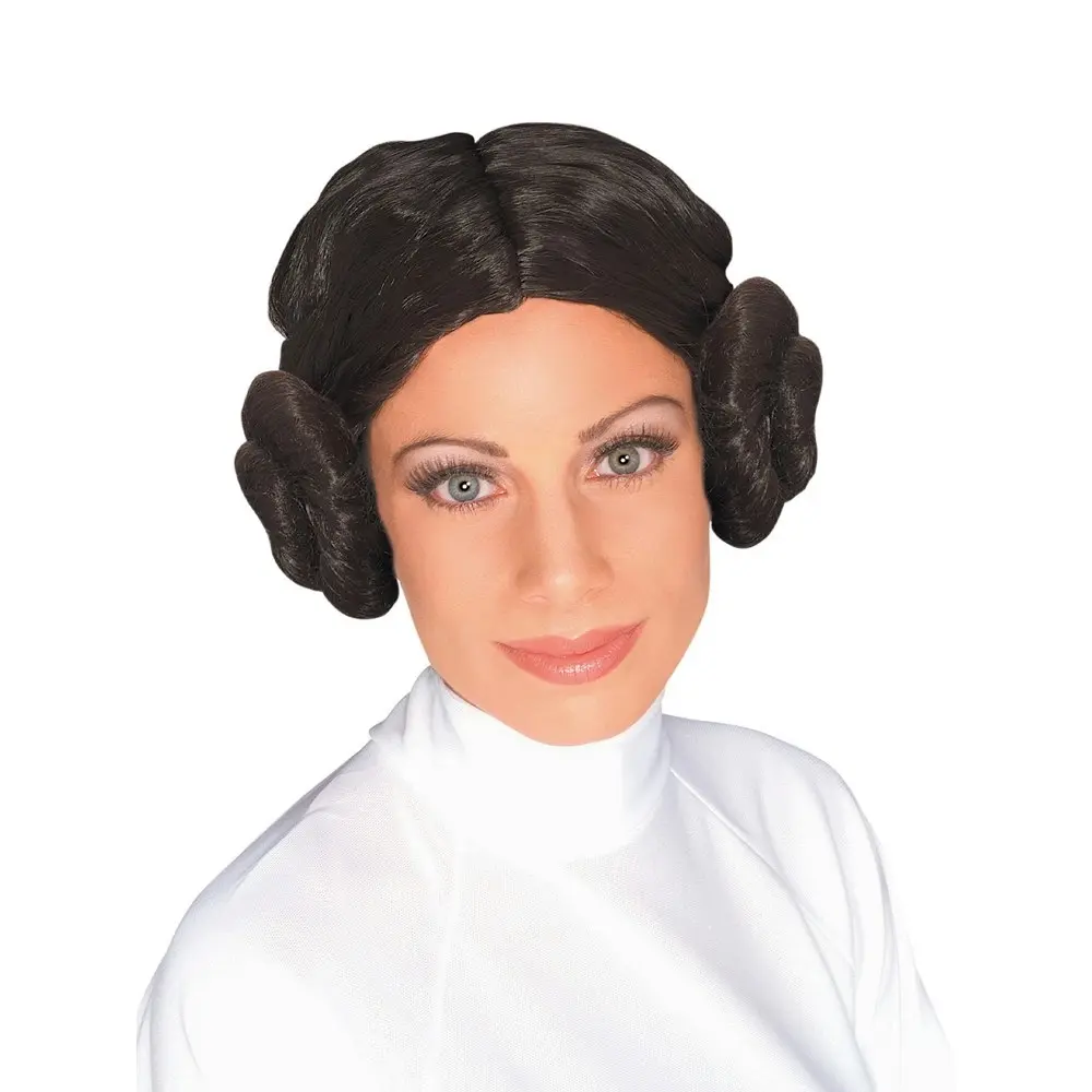 Star Wars Princess Leia Wig Fake/Faux Hair Costume Party Accessory Adult Black - Fashion