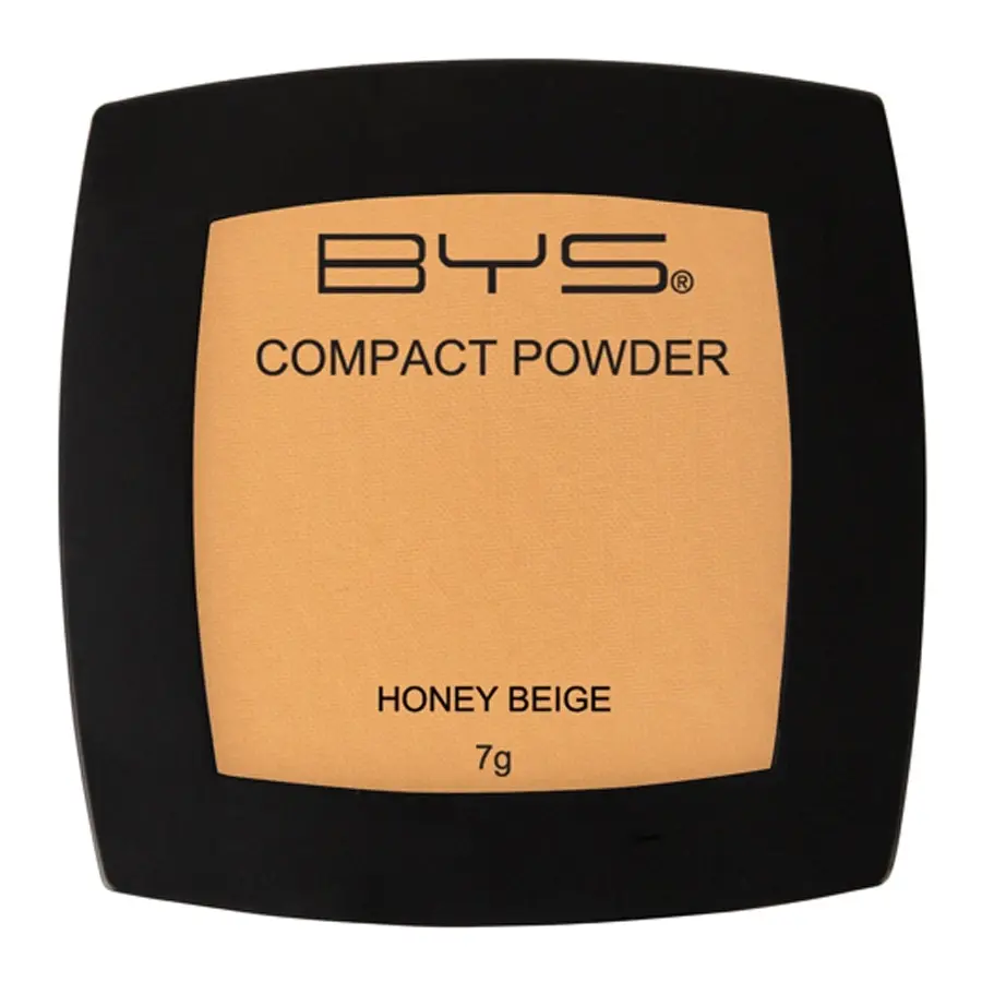 BYS Compact 7g Powder Face Makeup Women Cosmetics Light Coverage Honey Beige - Beauty